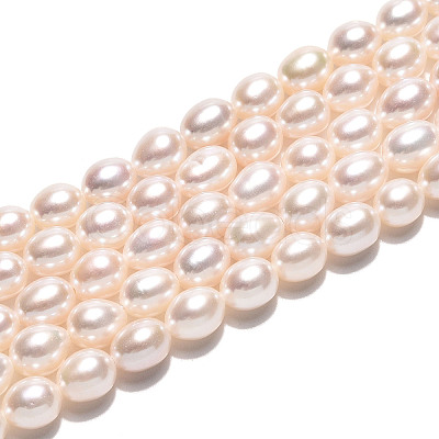 Natural Cultured Freshwater Pearl Beads Strands PEAR-N024-07-4AB-1