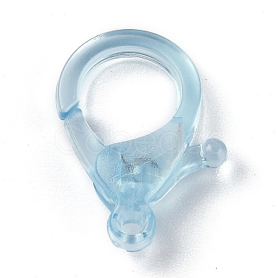 Transparent Plastic Lobster CLaw Clasps KY-H005-A02-1
