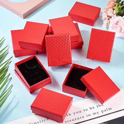 Rhombus Textured Cardboard Gift Storage Boxes LS-CON-TAC0010-03A-04-1