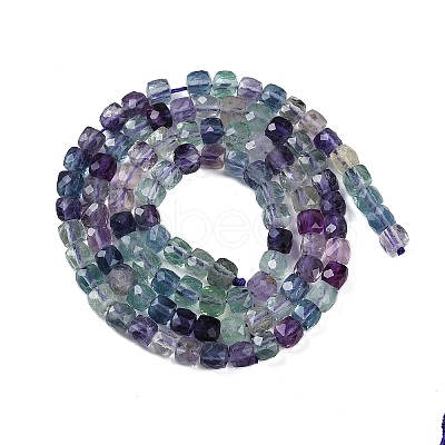 Natural Colorful Fluorite Beads Strands G-P553-E01-03-1