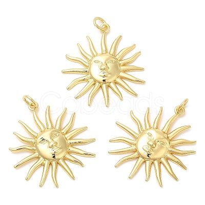 Rack Plating Brass Pendants KK-Q775-14G-1
