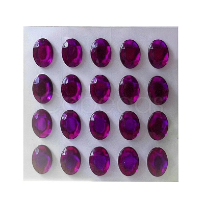 Transparent Acrylic Rhinestone Sticker LS-DIY-WH0070-06J-1