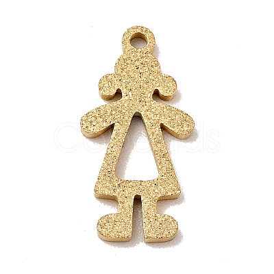 304 Stainless Steel Textured Pendants Ion Plating(IP) STAS-J040-06B-G-1