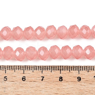 Baking Paint Imitation Jade Glass Bead Strands DGLA-A034-J8MM-A31-1