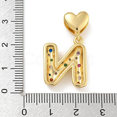 Brass Micro Pave Colorful Cubic Zirconia Pendants KK-P281-01G-N-1
