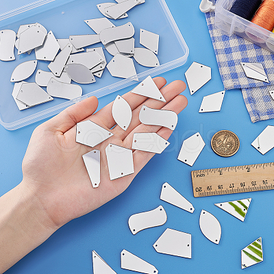 Triangle/Polygon/Rectangle/Horse Eye/Rhombus Acrylic Connector Charms MACR-PH0001-85B-1