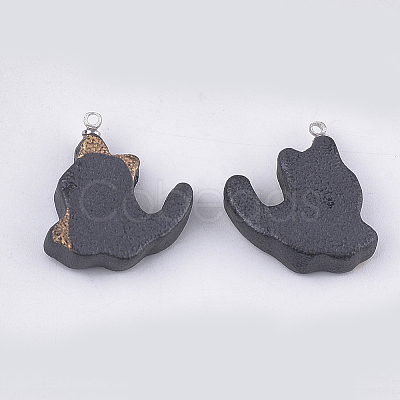 Handmade Porcelain Kitten Pendants PORC-T002-64-1