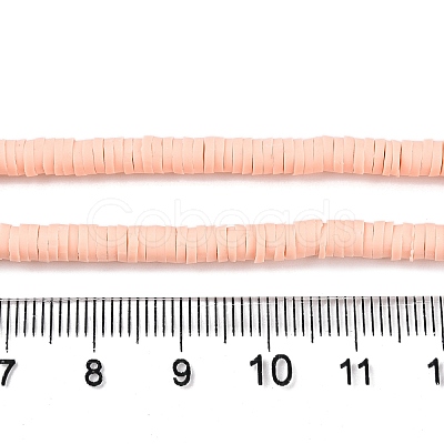 Flat Round Handmade Polymer Clay Beads CLAY-R067-6.0mm-13-1