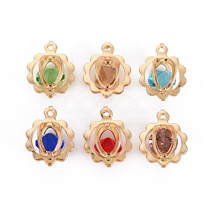 Rack Plating Eco-Friendly Iron Pendants IFIN-Q133-040-NR-1