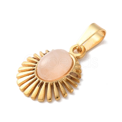 Natural Rose Quartz Pendants STAS-C120-15G-07-1