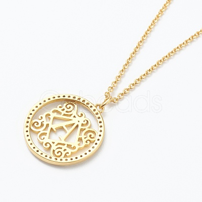 Brass Micro Pave Clear Cubic Zirconia Pendant Necklaces NJEW-J059-01A-1