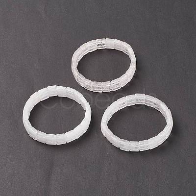 Natural Quartz Crystal Stretch Bracelets BJEW-F406-B23-1