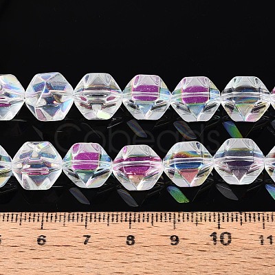 Electroplate Glass Beads Strands EGLA-T021-21C-1