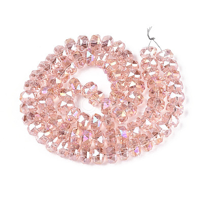Electroplate Glass Beads Strands X-EGLA-T021-20J-1