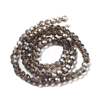 Electroplate Transparent Glass Beads Strands EGLA-A035-T4mm-A16-1
