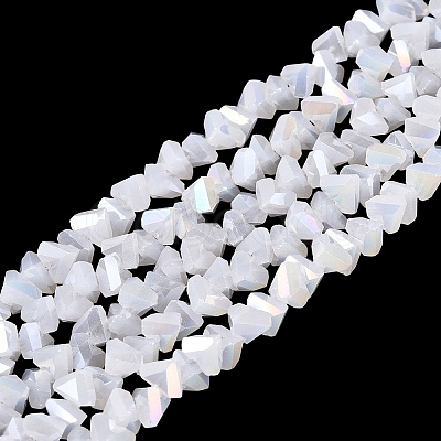 Electroplate Imitation Jade Glass Beads Strands EGLA-Q139-01A-B02-1