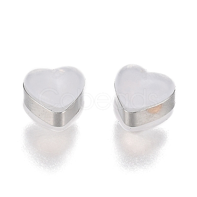 Heart Silicone Ear Nuts SIL-N003-05P-1