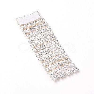 Plastic Rhinestone with Polyester Napkin Holder Adornment AJEW-WH0183-13B-1