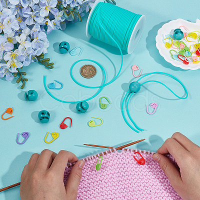 30Pcs Eco-Friendly ABS Plastic Knitting Crochet Locking Stitch Markers Holder IFIN-SC0001-96D-1