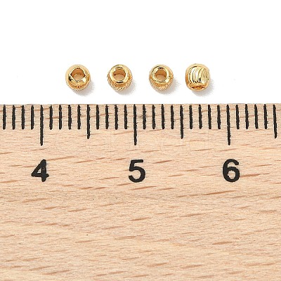 SHEGRACE Brass Textured Round Beads XGRPCU075-296G-1