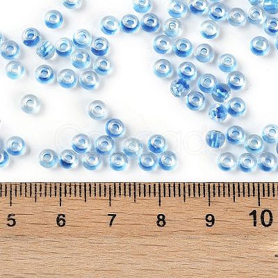 Transparent Inside Colours Glass Seed Beads SEED-A032-04D-1