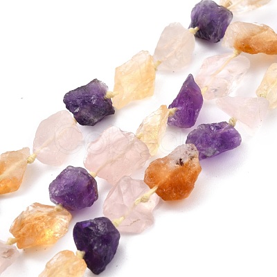 Rough Raw Natural Ametrine Beads Strands G-C069-04-1