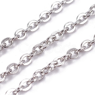 Tarnish Resistant 304 Stainless Steel Cable Chains STAS-I107-04P-1
