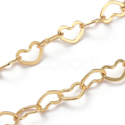 Brass Heart Link Chains CHC-G005-27G-1