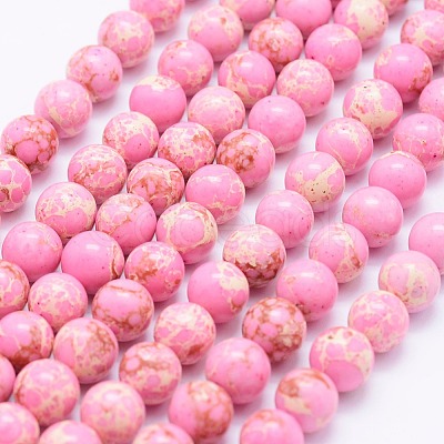 Synthetic Imperial Jasper Beads Strands G-F531-4mm-H01-1