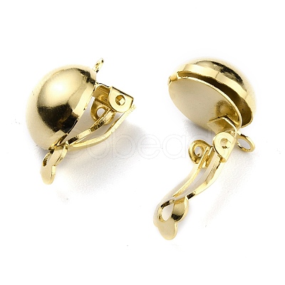 Brass Clip-on Earring Findings KK-O131-03G-A-1