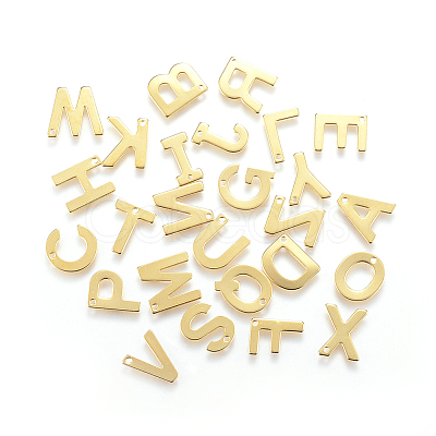 304 Stainless Steel Letter Charms STAS-P141-1