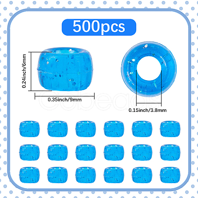 500Pcs Transparent Plastic Beads KY-SP0001-54B-1