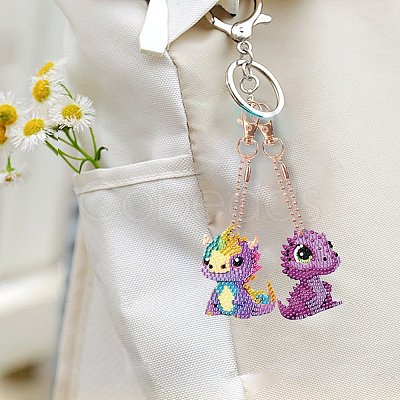 Dragon DIY Diamond Painting Pendant Decoration Kits PW-WG91092-01-1