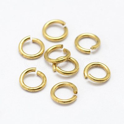 Brass Open Jump Rings KK-P096-08-D-1
