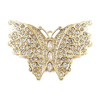 304 Stainless Steel with Rhinestone Big Pendants STAS-Z186-08G-01-1