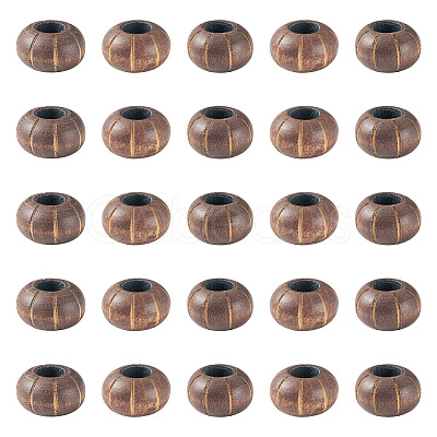 Wood European Beads WOOD-TA0003-09D-1