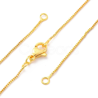 0.9MM Brass Box Chain Necklace Making NJEW-D302-77G-1