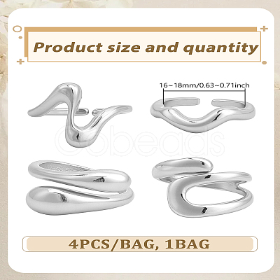 1 Bag Alloy Finger Rings Sets RJEW-LP0004-32P-1