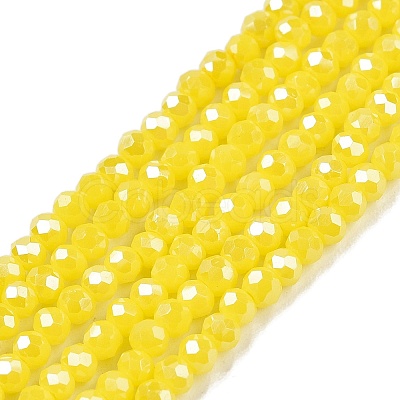 Electroplate Glass Beads Strands EGLA-A044-P1mm-A04-1