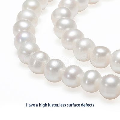 Natural Cultured Freshwater PearlBeads Strands PEAR-E002-04-01-1