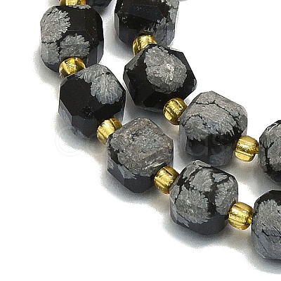 Natural Snowflake Obsidian Beads Strand G-I376-D08-01-1