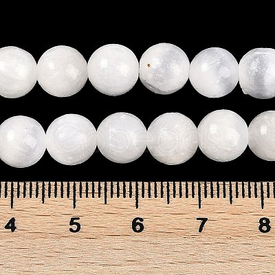 Natural Selenite Beads Strands G-G167-A02-01-1