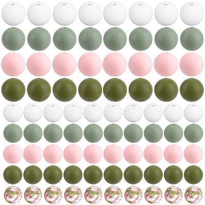 100Pcs Silicone Beads SIL-PA0001-39A-1