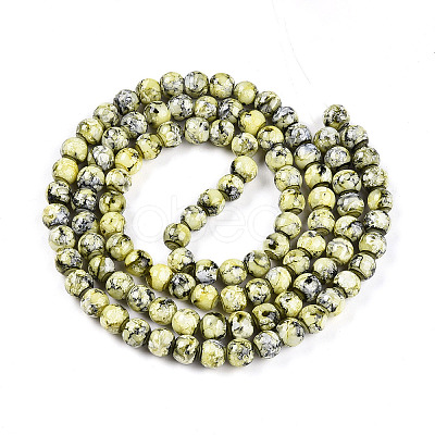 Baking Paint Glass Beads Strands DGLA-N003-8mm-A04-1