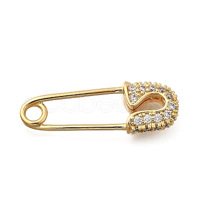Brass Micro Pave Cubic Zirconia Pendants KK-B147-07G-1
