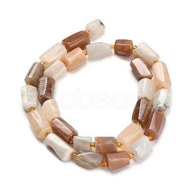 Natural Multi-Moonstone Beads Strands G-H329-A01-01-1