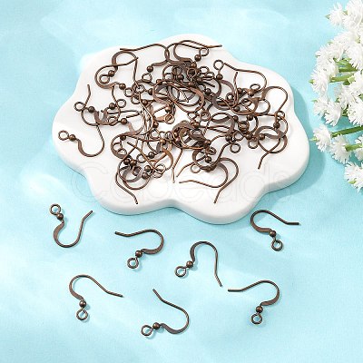 Brass French Earring Hooks X-KK-Q369-RC-1