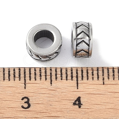 316 Surgical Stainless Steel European Beads STAS-P362-03AS-01-1
