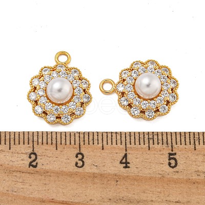 Brass Micro Pave Cubic Zirconia Pendants X1-KK-U036-06G-1