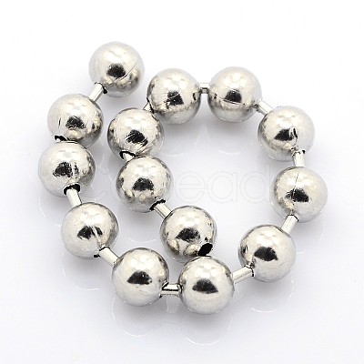 Tarnish Resistant Electroplate 304 Stainless Steel Ball Chains CHS-L001-12mm-P-1